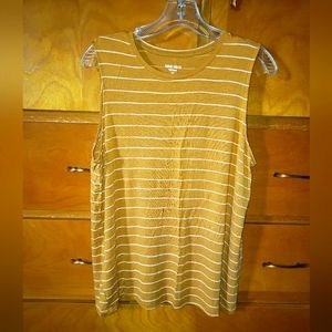 Women's Nine West Stripe Sleeveless Soft Spun High Neck Tank